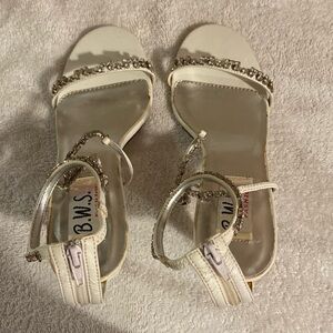 Women's White Sandal Heels